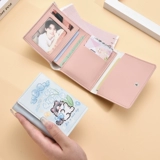 Бумажник, сумка через плечо, мультяшный короткий складной кошелек, картхолдер, изысканный стиль