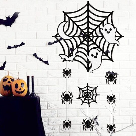 Halloween Decorations Door Hangings Store Decorations Bar Mall Ktv Hanging Decorations Props Spider Web Hanging Decorations Wall