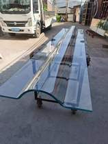 Hot-bent glass curved steel glass curved surface special-shaped custom curved glass counter S-shaped U-shaped L-shaped fish pond glass