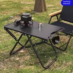 Outdoor Folding Table Multifunctional Tactical Table Camping Dining Table Moon Chair Camping Portable Table and Chair Travel Storage