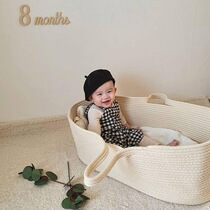 ins Nordic minimal wind debris collects large capacity white collection basket with convenient baby basket in car