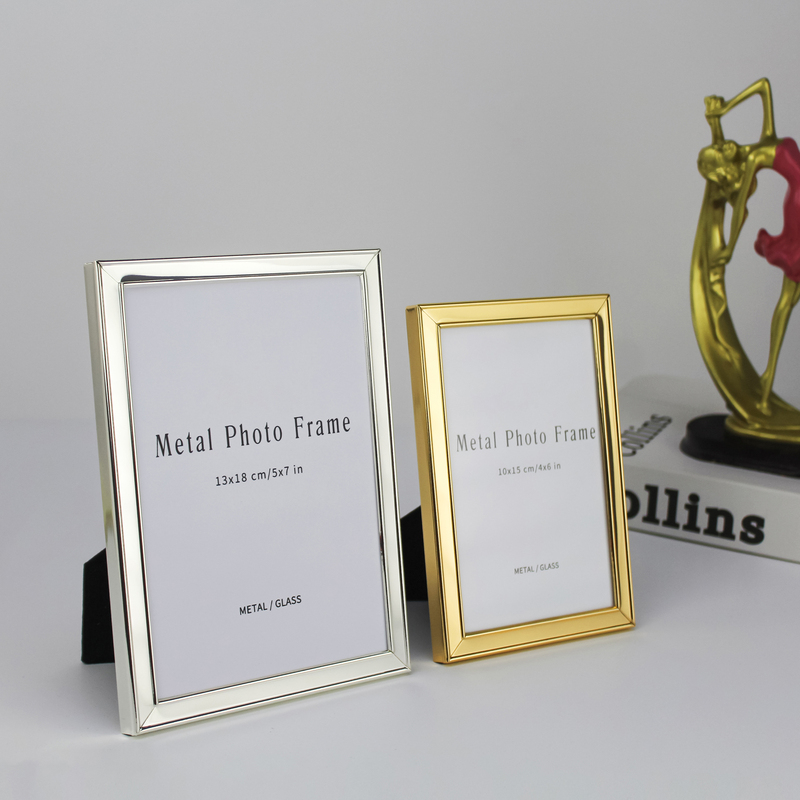 European-Style Minimalist ins Style Metal Photo Frame Stand 6-Inch 7-Inch 8inch 10inch Ornaments Silver A4 Decorative Wall-Mounted Frame