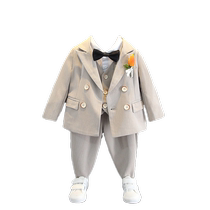 Flower boy boy dress suit childrens small suit handsome British baby one year old spring and autumn host autumn and winter suit