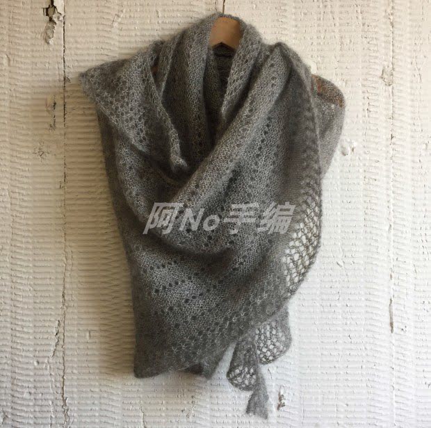 Cloud shawl Isage mohair soft ring shawl A No Chinese weaving graphic text description