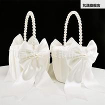 Wedding flower basket wedding supplies brides wedding flower basket babys basket flower girls flower handheld wedding basket