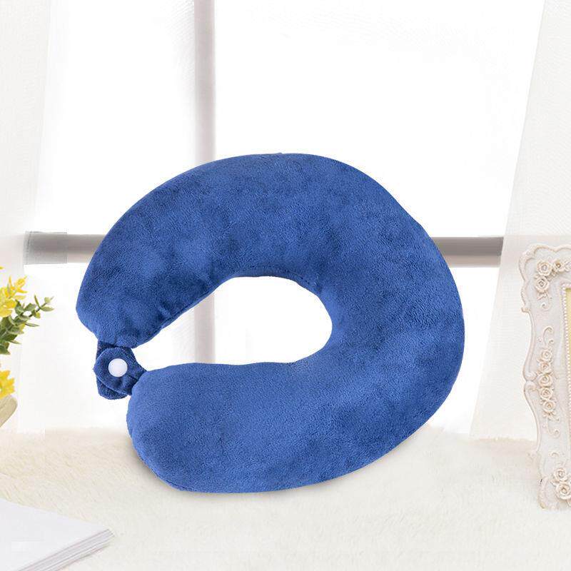 Solid color U-shaped pillow P afternoon P cotton zipper Jinbai detachable shampoo sofa office sleeping cervical room pillow airplane travel