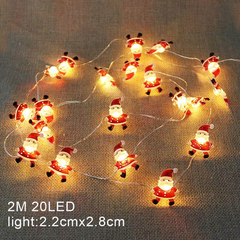 2ps LEc ChDrmiGFWstas decorative light string Santa Claus