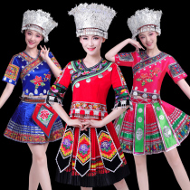 Miao embroidery performed to serve the Tujia family clothing women Xiangxi minority adult Yao ethnic Yi ethnic dance performance clothes