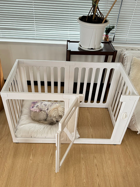 Transparent Dog Fence Acrylic Dog House Pet Fence Indoor Isolation Small Dog Cage Home Balcony Fence