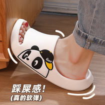 Small Bear Couple Slippers Womens Summer Bathroom Home Non-slip Superior Indoor Trampled with a thick bottom sandal slippers male outwear