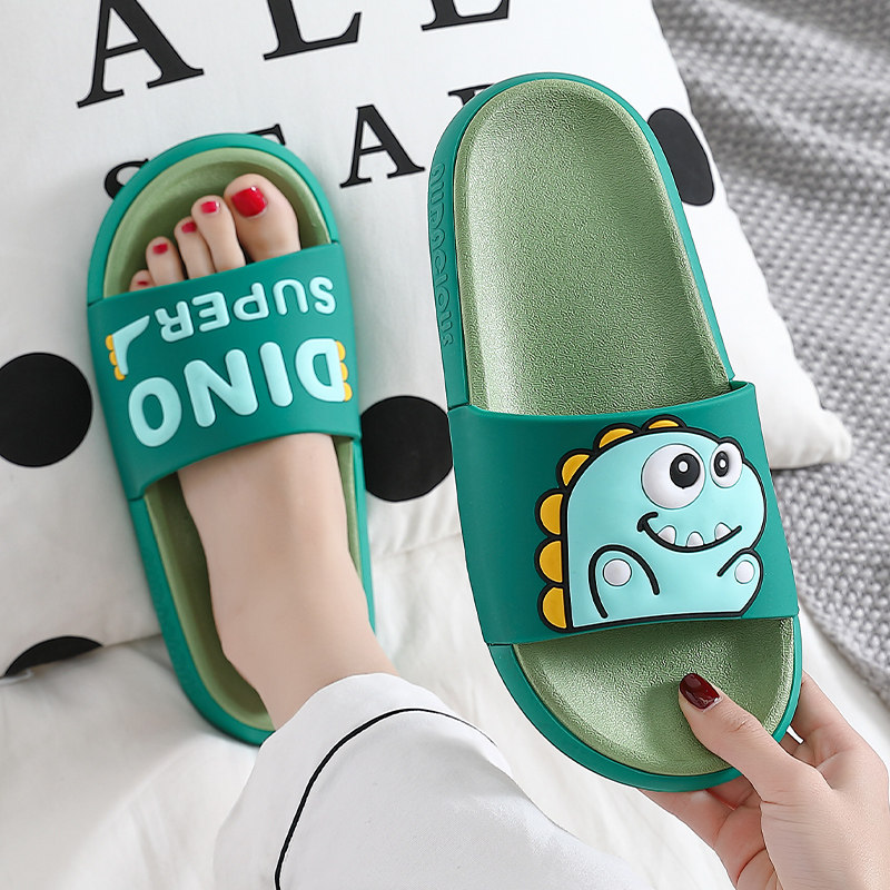 Slippers women's summer indoor ins tide couples home with cute thick bottom non-slip wear-resistant sandals men's summer outer wear