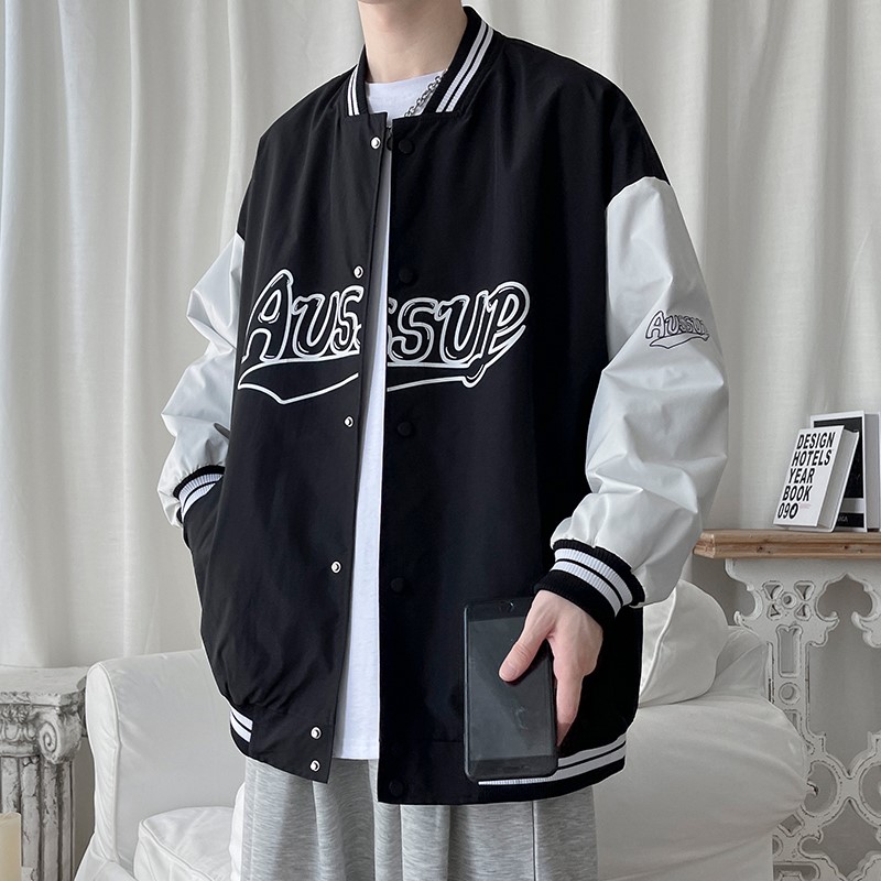 2022 autumn tide brand baseball uniform boys Li Ningqi ins large size loose casual jacket trend American coat