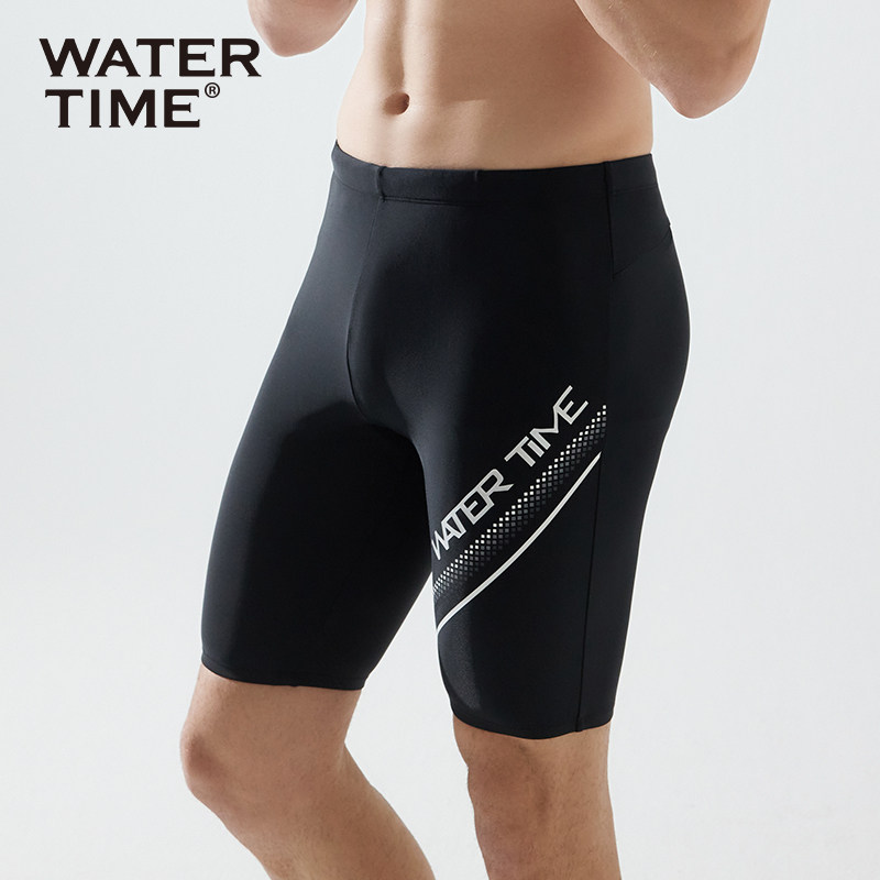 WaterTime 男士泳裤防尴尬五分成人专业训练竞技速干游泳裤套装备