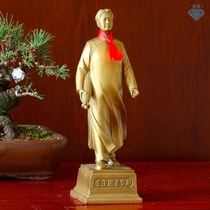 Chairman Maos youth portrait Mao Zedong went to Anyuan Mao Zedongs youth bronze statue statue living room study decoration