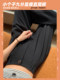 2026 spring new wide-leg pants for small women, black high-waisted, slim, lazy and relaxed, straight-leg pants