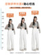Small white jeans women's 2024 autumn new high-waisted straight wide-leg pants 150cm tall pants