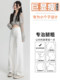 Small white jeans women's 2024 autumn new high-waisted straight wide-leg pants 150cm tall pants