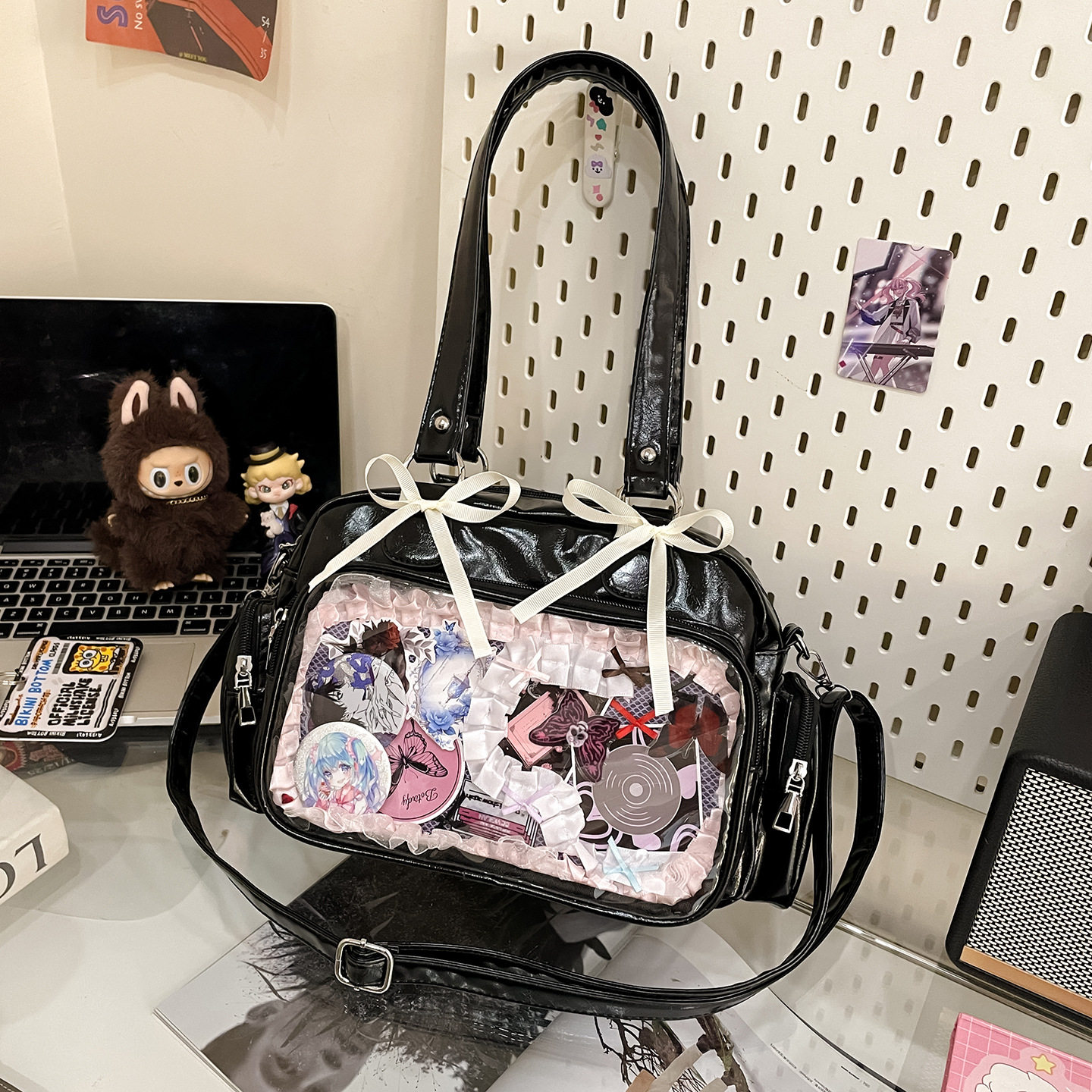 Japanese-style transparent ita bag, new anime JK uniform shoulder bag, large-capacity versatile crossbody for badges and merch
