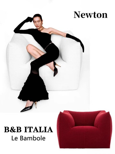 Le Bambole意式单人设计师创意服装店客厅懒人椅牛角面包布艺沙发