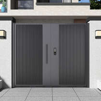 Aluminum alloy stainless steel door villa courtyard door wrought iron double door main door single door garden door outdoor door