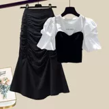 Летний комплект, милая юбка, размер, рукава фонарики