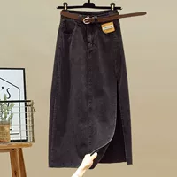 Черная джинсовая юбка