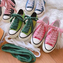 plush laces white cute plush suede with trendy personality fashion adaptation sails fabric shoes men and women high help low help