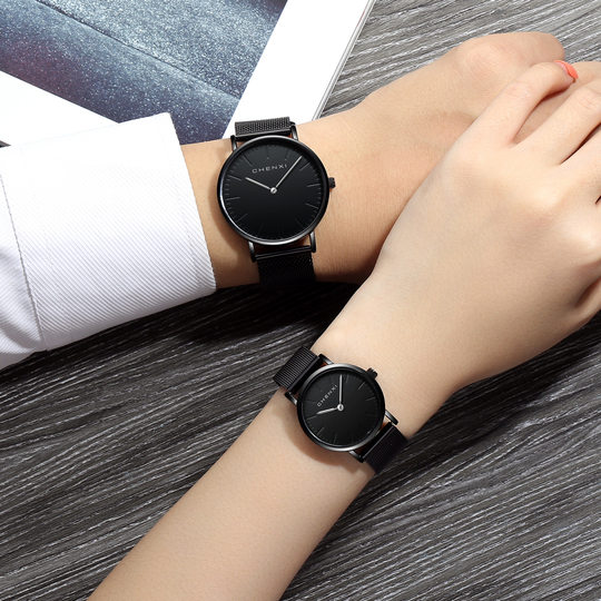 Watch for Students, Simple, Ultra-Thin, Fashionable Couple Watch, New Tiktok Trending Mesh Strap Watch for Men and Women