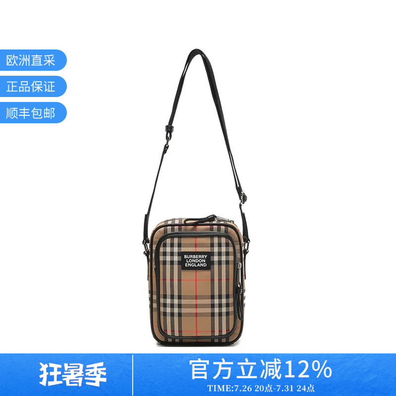 [Premium Selection] Burberry Unisex Mobile Phone Bag Single Shoulder Crossbody Bag 8023381