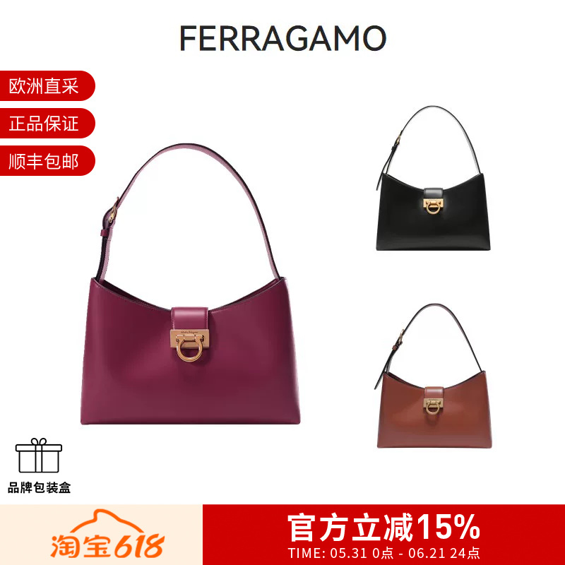 Ferragamo Women's Gancini Buckle Embellished Handbag 210926