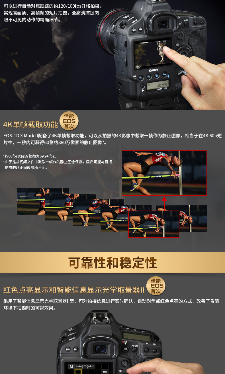 Máy ảnh DSLR full-frame Canon / Canon EOS 1D X Mark II toàn thân 1DX 2 1DX2 sự kiện thể thao chuyên nghiệp chim hàng đầu máy ảnh DSLR chính hãng mới - SLR kỹ thuật số chuyên nghiệp máy ảnh canon 800d