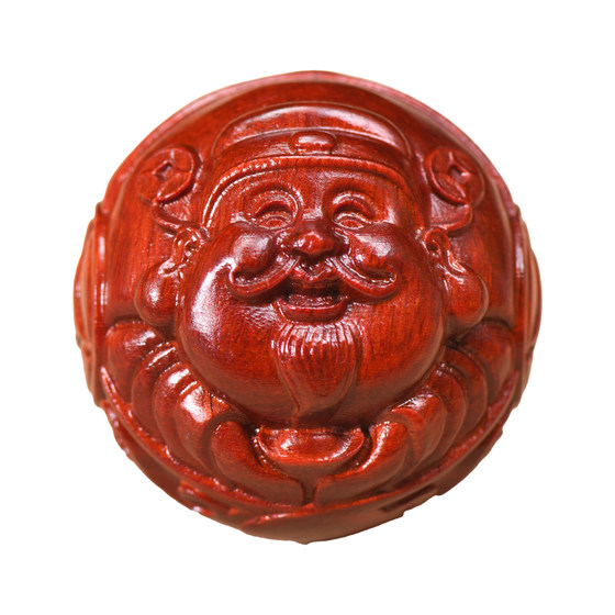 Rhino Horn Red Red Sandalwood 조각 사자 용의 신 부의 신성 Maitreya Gift Health Ball 선물 공장 직접 판매 핸들 부품