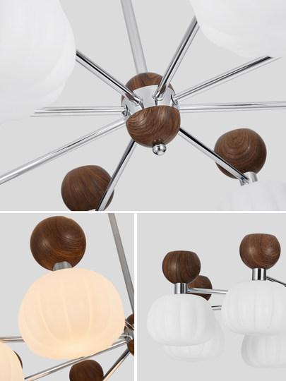 侘寂风客厅吊灯中古温馨护眼极简南瓜大厅主灯民宿复古餐厅卧室灯