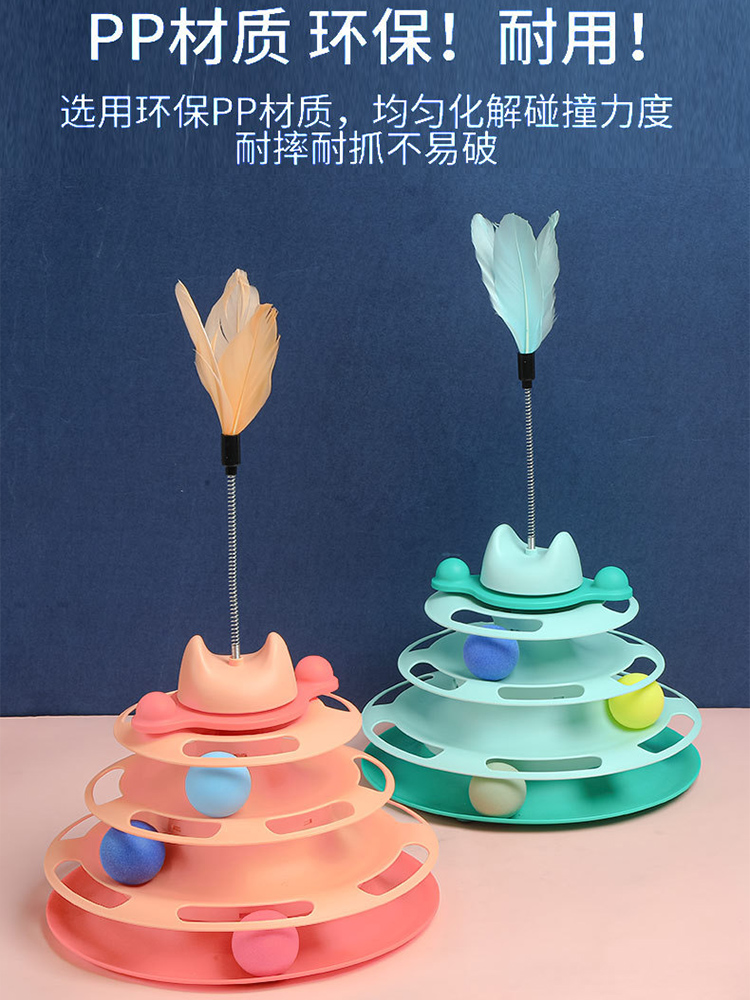 Cat Toys Self-Hi-Smother Teasing Cat Tease Cat Turntable Balls Pet Kitty Cat Kitty Cat Consuming Physical Supplies-Taobao