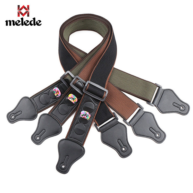 New folk guitar strap electric guitar bass acoustic guitar strap shoulder strap brown cotton guitar strap accessories