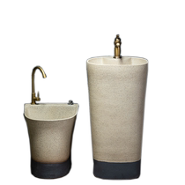 Colonne Wash Basin Ceramic Garden Handlavage Terrace Retro Art Columns Basin Imitation Ancient Handlavage Pool Outdoor Washbasin Patio