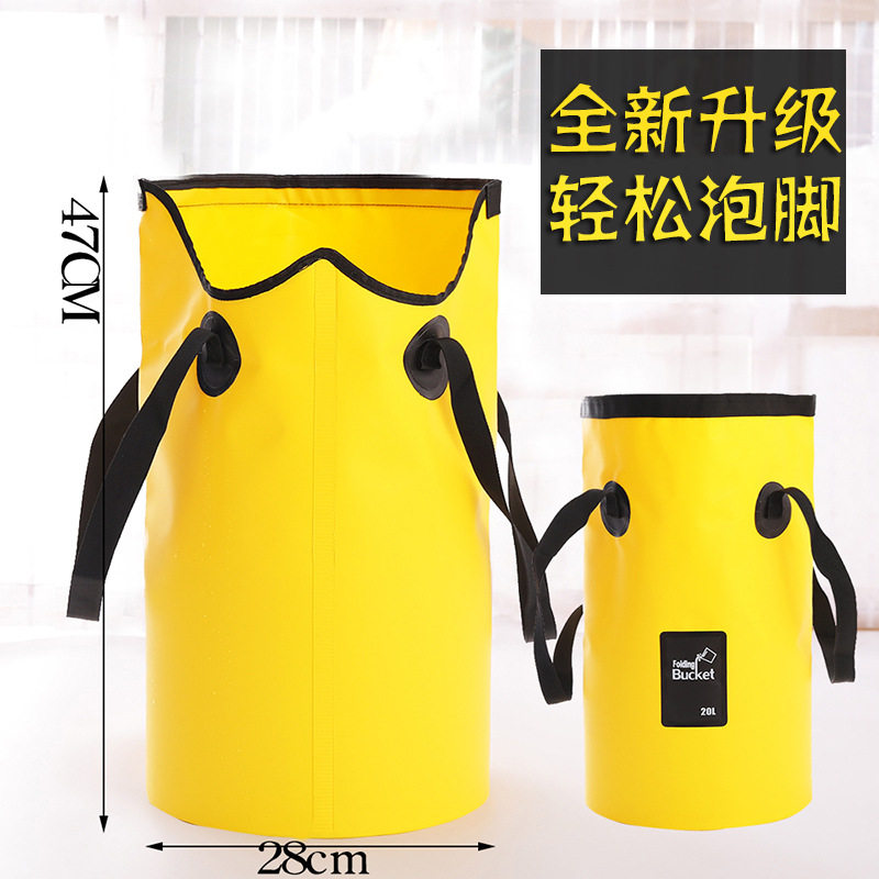 Folding bucket dip pot folding deep with easy travel walking convenient basin to collect calf buckets