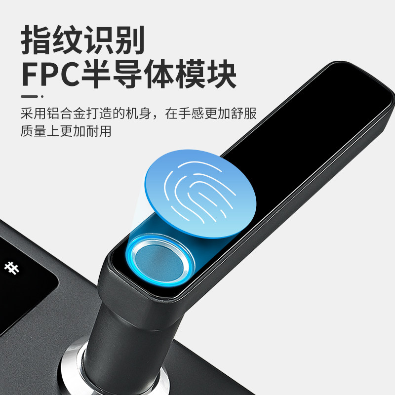 Cardoglia bedroom wooden door fingerprint lock indoor home swipe smart door lock Minjuku office lock-Taobao