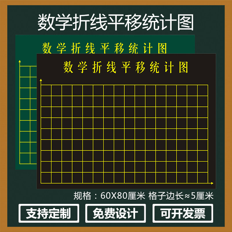 Elementary school mathematics teaching polyline translation chart blackboard sticker polyline chart soft magnet