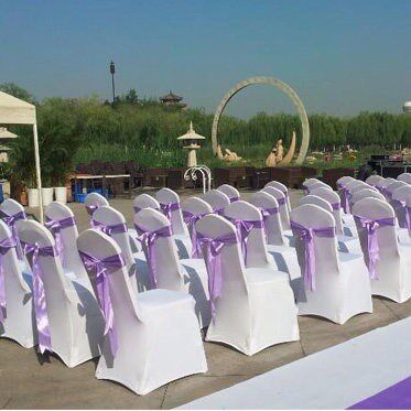 Chinese New Year hotel tablecloth chair cover wedding commercial wedding chair cover bow hotel special banquet meeting one-piece