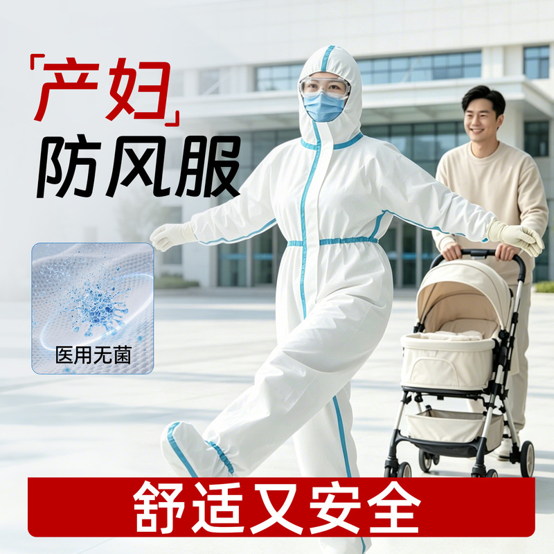 Postpartum Windproof Clothing for Maternity, Disposable All-In-One Windproof Cover for Pregnant Women to Wear Outside during the Postpartum Period, Special Summer Protective Clothing