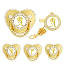 2023 New Baby Luxury Pacifier Crown Name Initials Personaliz