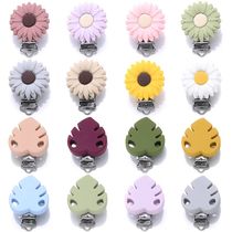 1Pc Flowers Leaf Silicone Pacifier Clips Food Grade Silicone