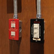 American retro double control switch socket logo switch panel black stainless steel cover B&B coffee shop single open