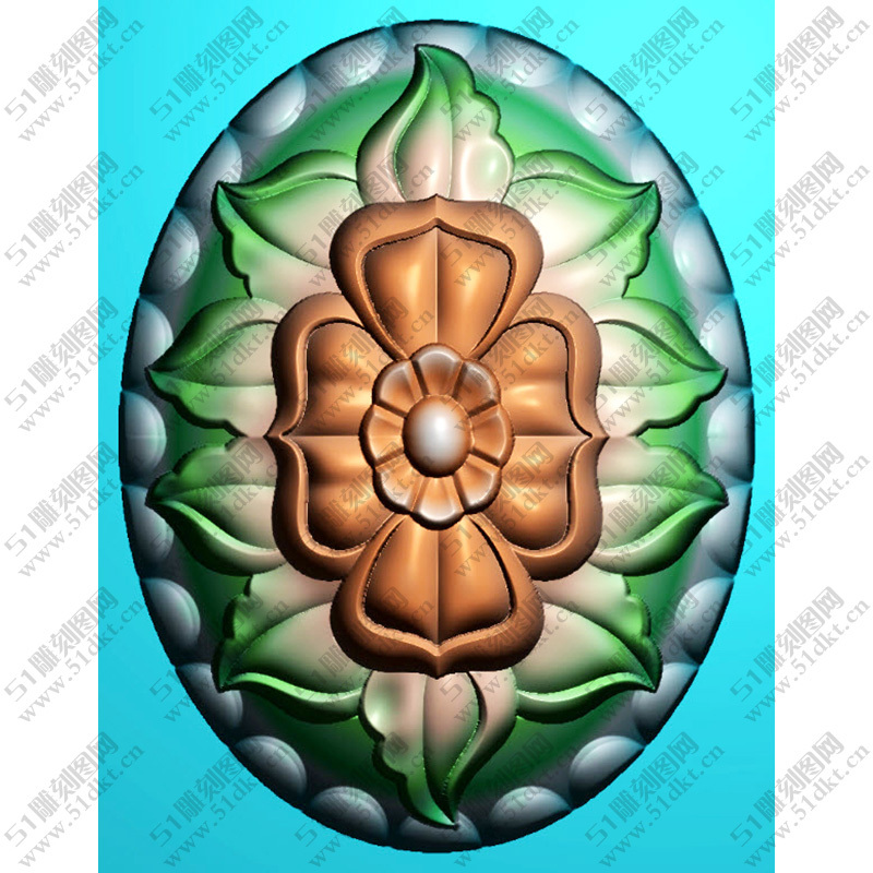 Jade Carving Design with Oval Arc Surface, Floral Ring Surface Pendant, Relief Design Pendant, Fine Carving Design, Jdp Grayscale Image, Bmp Jade Carving Design with Oval Arc Surface, Floral Ring Surface Pendant, Relief Design Pendant, Fine Carving Design, Jdp Grayscale Image, Bmp