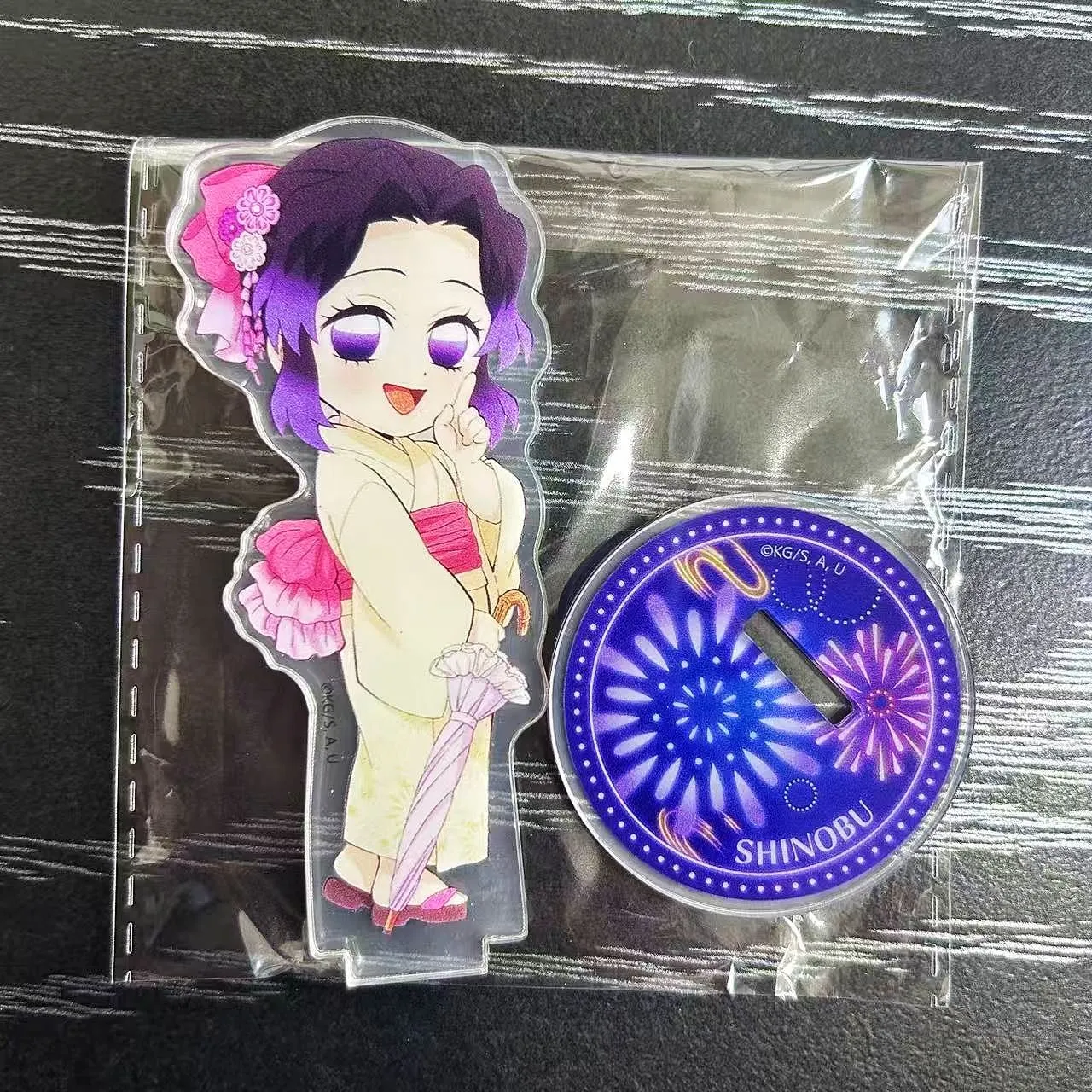 日谷鬼灭之刃剧场版花火大会立牌第二弹，富冈义勇与蝴蝶忍的治愈系款_动漫徽章_淘宝游戏网