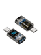 Smart digital display typec to USB3.0 adapter OTG converter suitable for Huawei Xiaomi Apple iPhone15/16 mobile phone laptop 36W charging U disk hard disk mouse keyboard