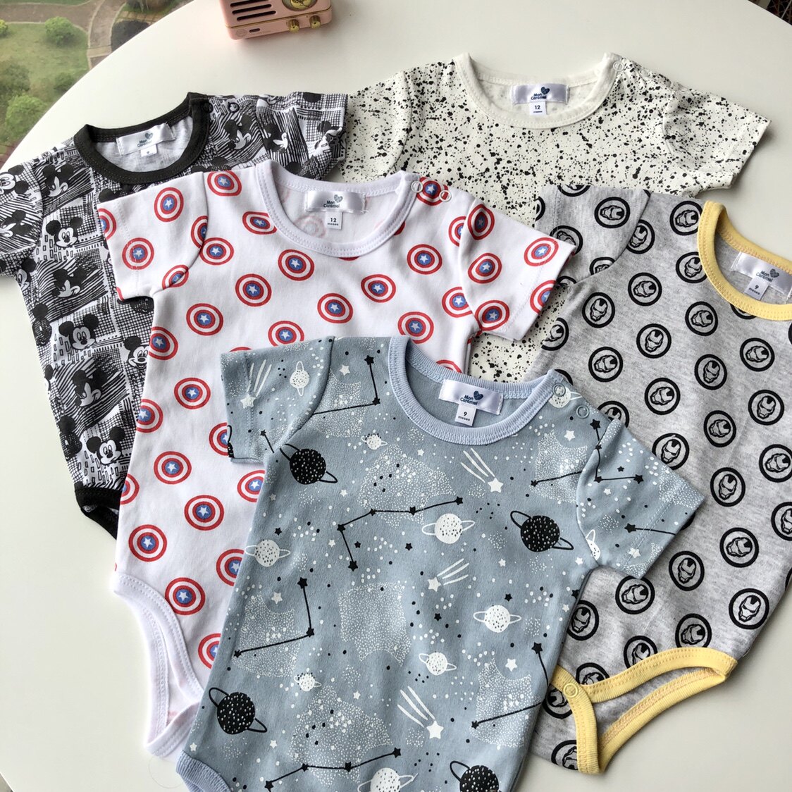 Outer single 6-18m short-sleeved fart cover collection 2 pieces BP001