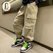 Boys are working pants for 2022 Spring Clothing New Childrens Leisure Pants in the Big Boy Pants 8 - 12 years old