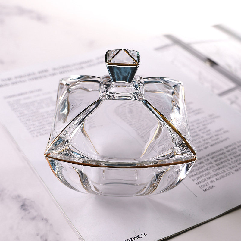 Fashion Creative Glass Sugar Jars With Lid Storage Tank Home Square Small Sugar Cylinders Dried Fruits First Decorated Box Containing Pendulum-Taobao